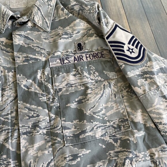 USGI Air Force Tiger Stripe Camo Airman Battle Uniform ABU Jacket 48R (P8) - Picture 2 of 7